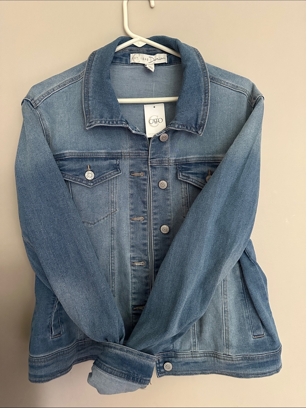 Cato size Medium Wash Blue Denim Jacket